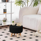 Wimarsbon Small Ottomans, 100% Hand Knitted Pouf Ottoman, Round Footrest - Image 2