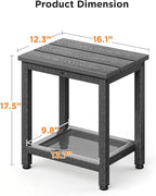 ODK Outdoor Double Side Table, Adirondack Patio End Table - Image 3