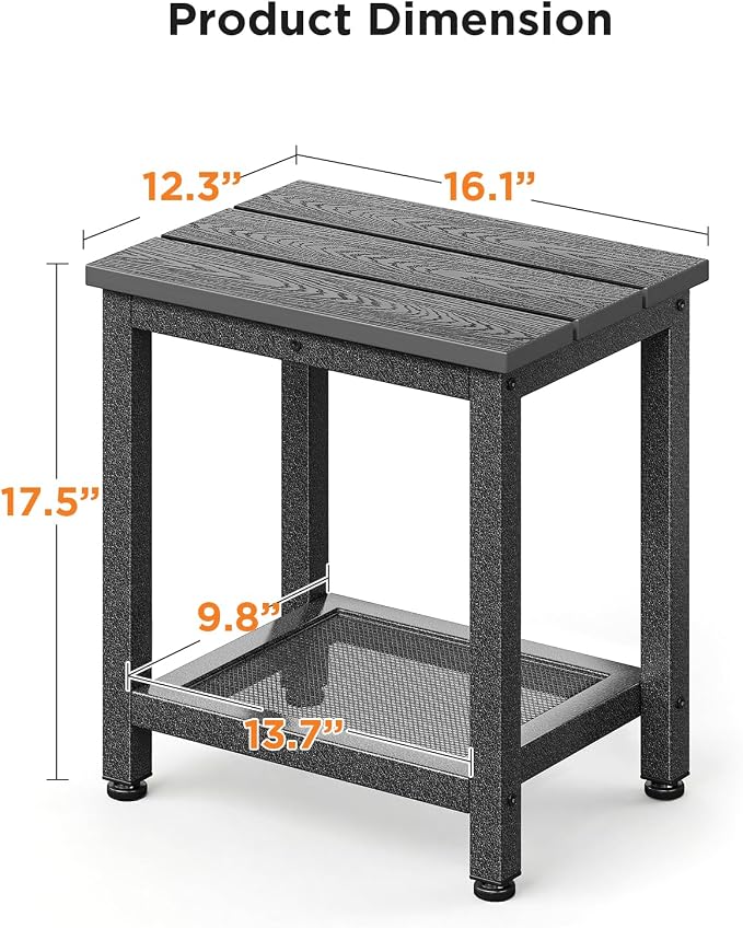 ODK Outdoor Double Side Table, Adirondack Patio End Table - Image 3