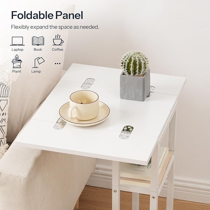 HOOBRO Foldable End Table, C Shaped Side Table - Image 9