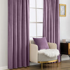 MIULEE Lavender Velvet Curtains 52x108 inches Luxury Blackout Curtains | - Image 7