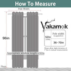 Yakamok Beige 100% Blackout Curtains 96 Inches Long - Image 8