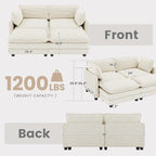 78'' Modular Sectional Cloud Couch - Image 2
