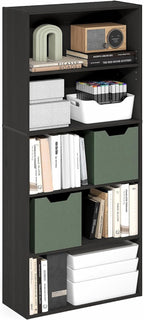 Furinno Jaya Book Shelf, 5-Tier Bookshelf, 52 Inch Tall Standing Bookcase - Image 3