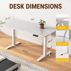Veken 63x27.6 Inch Large Electric Standing Desk, Heights Adjustable, Sit to - Image 2