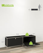 Metal Low Board Storage Cabinet - Image 3