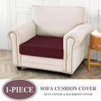 LA MEACK Couch Cushion Cover Seat Cushion Cover Stretch Armchair Cover Separate - Image 2