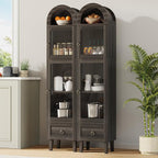 71" Tall Arched Storage Cabinet - Image 6