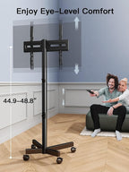 PERLESMITH Rolling TV Stand for 23–62 Inch TVs, Outdoor Mobile TV Cart Holds up - Image 4