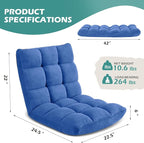 Folding Floor Gaming Chair 14-Poistion Cushioned Adjustable Floor Lazy Sofa - Image 3