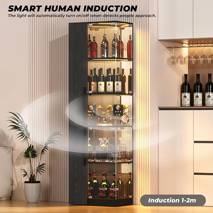 VersionTECH. Glass Display Cabinet - Image 3
