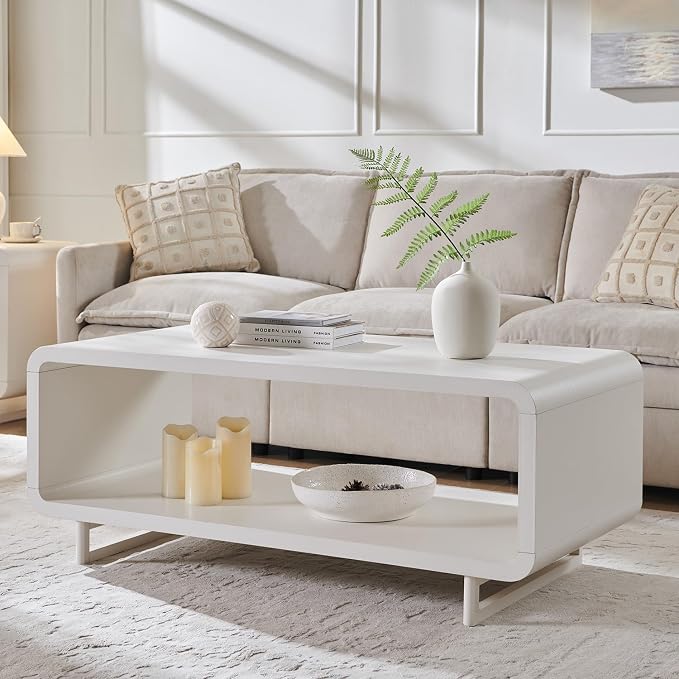 IFGET 48" Modern Coffee Table, 2-Tier Minimalist Center Table by IFGETEnrichYourLivingSpace