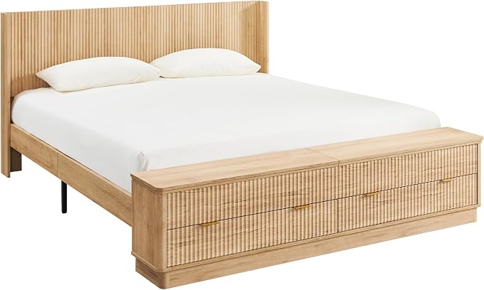 T4TREAM Fluted King Size Bed Frame - Image 7