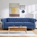 Mid-Century 3 Seater Sofa, Velvet Couch by YUCHIATHSoulFurniture
