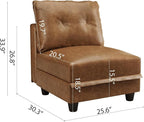 LLappuil Modular Sectional Sofa Middle Module Storage Seat - Image 2