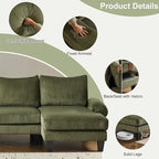 Karl home U-Shape Sectional Sofa Couch 111" Modern 4-Seat Sofa - Image 4