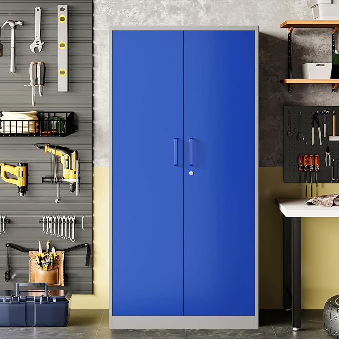Metal Garage Storage Cabinet, Lockable Metal Cabinet - Image 6