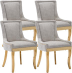 Upholstered Dining Chairs Set of 4, Modern Fabric Side Chairs by MZDOO