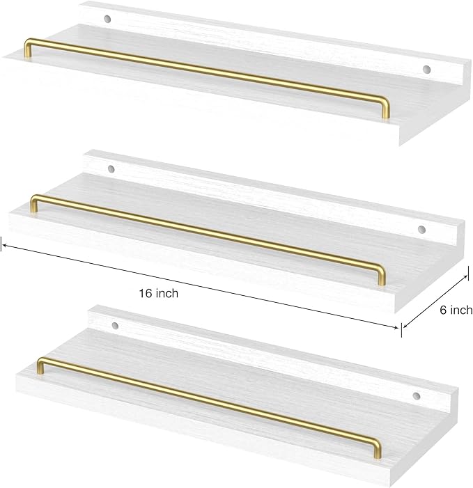 RYOFOBETTO Floating Shelves for Wall Decor, Living Room, Picture Frames - Image 3