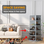SpaceAid 5 Tier Rotating Shoe Rack Tower, Spinning Shoe Display Lazy Susan - Image 3