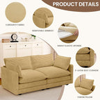 ROWHY 78'' Sectional 2 Seat Cloud Loveseat - Image 3