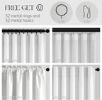Topfinel Cream White 78 Inch Living Room Boho Curtains 2 Panels Set 100% - Image 4