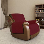 Easy-Going Reversible Couch Cover, Oversized Recliner, Christmas Red/Ivory | - Image 2
