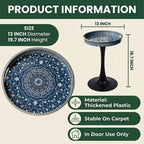 Gesodant Boho Chic Round Side Table, Stable Hourglass Pedestal Base, Unique - Image 3