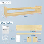 Forbena Natural Wood Nursery Bookshelves - Image 3