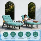 Outdoor Chaise Lounge Cushion, Waterproof 74.4x22x4.7 Inch Thick Cotton Filled - Image 7