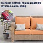 8Pcs Outdoor Cushion Covers, Stretch Patio Furniture Couch Chair Slipcovers | - Image 6
