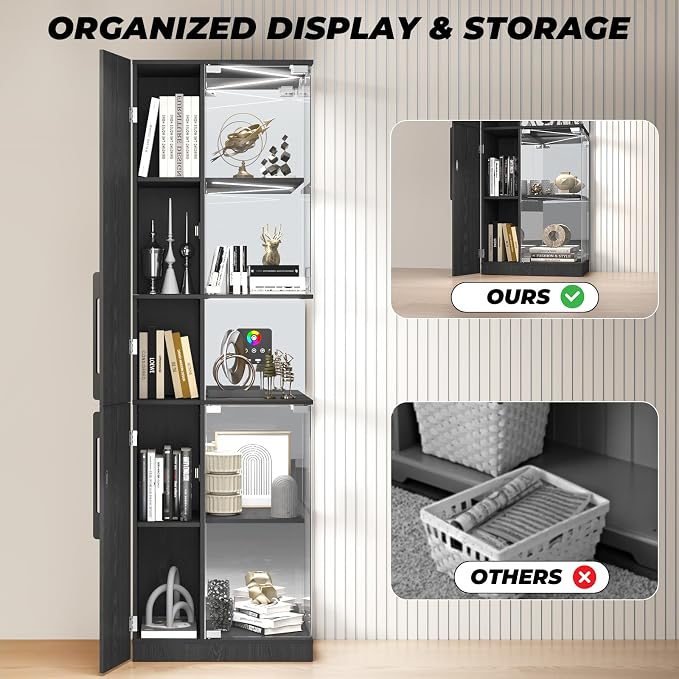 VersionTECH. Glass Display Cabinet - Image 7