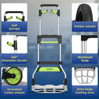 Leeyoung Folding Hand Truck and Dolly, 309 lb Capacity Aluminum Portable Cart - Image 3