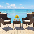 DUMOS 3 Piece Patio Furniture Set, All-Weather Outdoor Wicker Chairs - Image 7