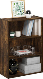 Furinno PASIR Book Shelf, 3-Tier Bookshelf, Storage Shelves Bookcase, 9.7 x by Furinno-FitsYourSpaceFitsYourBudget
