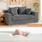 Winzon Boneless Loveseat, 3 in 1 Convertible Sofa Bed Sleeper Sofa Floor Futon - Image 4