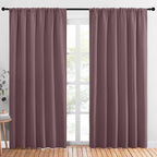 NICETOWN Living Room Curtains, Dry Rose, 1 Pair, 70 x 84-inch, Home Decorations by NICETOWN