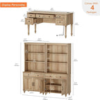 WAMPAT Home Office Furniture Set, Wood Computer Desk - Image 3