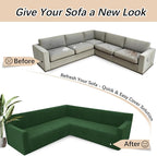 Arfntevss Stretch Sectional Couch Covers L Shaped Corner Sectional Sofa Cover - Image 6