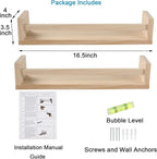 JORIKCHUO Nursery Book Shelves, Kitchen Spice Rack, or Rustic Wall Mounted - Image 3
