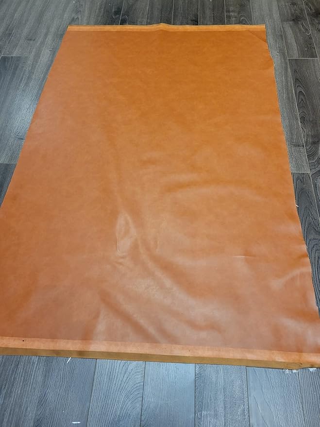 Golden Tan Soft Faux Vegan PU Leather by the Yard Synthetic Pleather 0.9 mm - Image 2