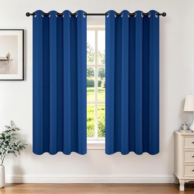 Joydeco Blackout Curtains 45 Inch Length 2 Panels Set, Thermal Insulated Long by JOYDECO
