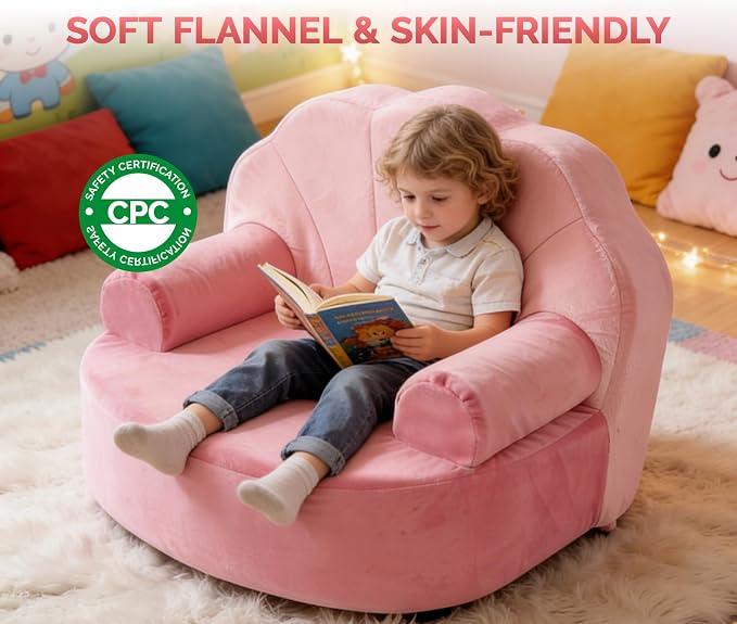 Snuggly Toddler Chair, Soft Kids Sofa - Image 3