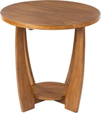 Round Farmhouse End Table for Small Spaces, French Country Accent Side Table - Image 7