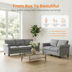 Living Room Sofa Sets 2 Piece, Modern 3 Seater Sofa and Loveseat Couch Sets - Image 6