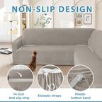 HDCAXKJ Corner Sectional Couch Covers Velvet Stretch L Shape Sofa Cover Soft - Image 4