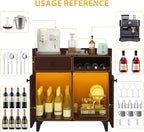 COCO DESIGN Small Wine Liquor Cabinet - Image 4