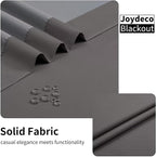 Joydeco Dark Grey Blackout Curtains 120 Inches Long, Extra Long Grey Curtains - Image 3