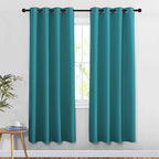 NICETOWN Sea Teal Blackout Doorway Curtains 78 inch Length 2 Panels, Grommet by NICETOWN