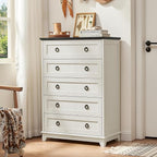 Joaxswe Farmhouse 5 Drawer Dresser - Image 5